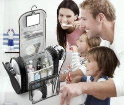 Grote Toilettas Met Spiegel, Haak + Binnenvakken + Zijvakken, Waterbestendig, Trip Vakantie Handbagage Mannen Vrouwen | Travel Organizer Kit -Voyago Winkel 1200x1017 7