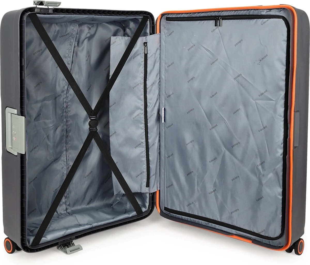 Decent Koffer / Trolley / Reiskoffer - 77 X 54.5 X 31.5 Cm - 116 Liter - Polypropyleen - Maat XL - On-Tour - Grijs 19 Decent Koffer / Trolley / Reiskoffer - 77 X 54.5 X 31.5 Cm - 116 Liter - Polypropyleen - Maat XL - On-Tour - Grijs - Afbeelding 17