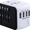 FEDEC Universele Wereldstekker Met 4 USB Poorten - Internationale Reisstekker Voor 150+ Landen - Engeland (UK) - Amerika (USA) - Australië - Azië - Zuid Amerika - Reis Adapter - Wereld Stekker - Oplader – Wit -Voyago Winkel 1200x1027 5