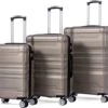 Merax 3-delig Kofferset Met TSA Slot - Trolleyset ABS 40L, 70L & 110 Liter - Goud -Voyago Winkel 1200x1029 1