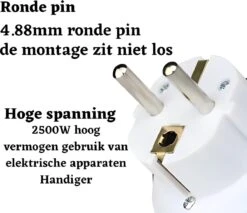 Reis Stekker – Wereld Stekker - Standaard Conversie Plug – Europa – 250V – Grijs-Wit – 5 X 4.54 X 4.55cm – 3 USB Poorten -Voyago Winkel 1200x1033 2