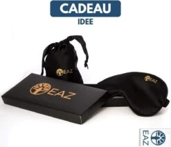 EAZ Slaapmasker Satijn - Oogmasker Slaap - Slaapmasker Vrouwen En Mannen - Zijdezacht - Reismasker - Sleep Mask - Met Opbergzakje - Cadeau -Voyago Winkel 1200x1033 4