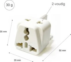 Colorful Sun® Reisstekker Engeland/UK - Universele Wereldstekker Type G - 1 Stuk - EU / US / CN / AU / FR / JP / IT / IN Naar UK - Universele Naar Verenigd Koninkrijk, Ierland, Malta, Maleisië En Singapore - 2-voudig - Wit -Voyago Winkel 1200x1041 8