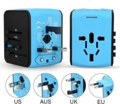 FEDEC Universele Wereldstekker Met 4 USB Poorten - Internationale Reisstekker Voor 150+ Landen - Engeland (UK) - Amerika (USA) - Australië - Azië - Zuid Amerika - Reis Adapter - Wereld Stekker - Oplader – Wit -Voyago Winkel 1200x1045 6