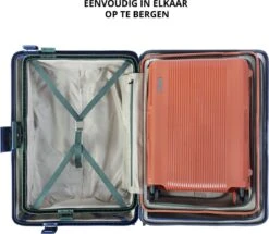 CarryOn Protector Luxe 2-delige Kofferset - TSA Trolleyset Handbagage En Groot - Kliksloten - Ultralicht - Blauw -Voyago Winkel 1200x1046 6