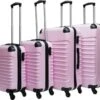 Castillo Quadrant 4 Delige ABS Kofferset - Soft Pink