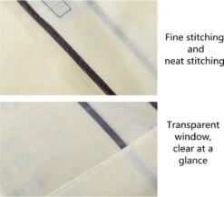 Merkloos Kledinghoes - Ademend & Stofdicht - Transparant Venster - Stofbescherming Voor Jurk Mantels Shirts Pakken Jas - 90 X 100 Cm - Beige -Voyago Winkel 1200x1054 9