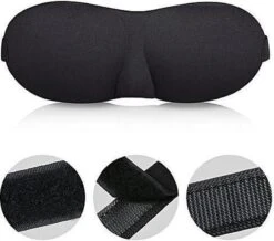 Merkloos Zwarte Luxe Slaapmasker 3D - Nieuwste Collectie -Voyago Winkel 1200x1057 13