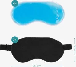 Navaris 2x Slaapmasker Met Gelpads - Verkoelend En Verwarmend Oogmasker - Set Van 2 Maskers En 4 Kompressen - Zwart -Voyago Winkel 1200x1068 10