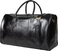 NEGOTIA Delta - Leren Weekendtas - Leren Reistas - Duffel Bag - 100% Luxe Top-Grain Leer - Zwart -Voyago Winkel 1200x1068 3