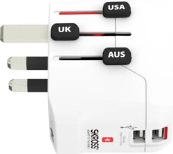 SKROSS - Reisadapter - Europa Naar Wereld - Met Randaarde Stekker (zonder Zwitserland & Italië) + 2xUSB 2400 MA -Voyago Winkel 1200x1071 6