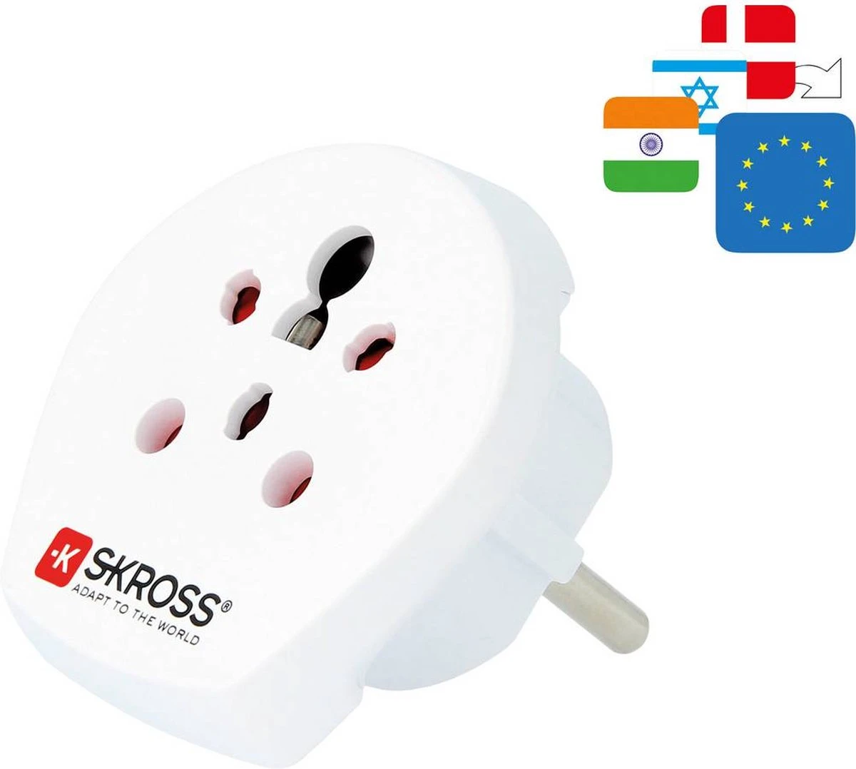 Skross SKR1500217E Travel Adapter India / Israel / Denmark To Europe 12 Skross SKR1500217E Travel Adapter India / Israel / Denmark To Europe - Afbeelding 10