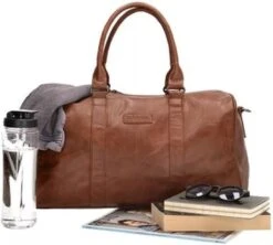 Jack Milles Weekendtas/reistas Heren & Dames Donkerbruin | Reistassen | Weekendtassen -Voyago Winkel 1200x1080 12