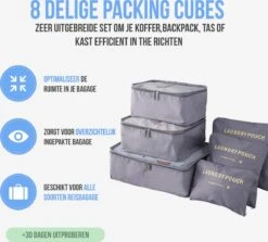Packing Cubes - 6 Delig - Bagage Organizers - Kleding Organizer - Koffer Organizer Set - Koffer Organizer Set - Compression Cube - Grijs 12 Packing Cubes - 6 Delig - Bagage Organizers - Kleding Organizer - Koffer Organizer Set - Koffer Organizer Set - Compression Cube - Grijs -Voyago Winkel 1200x1081 2