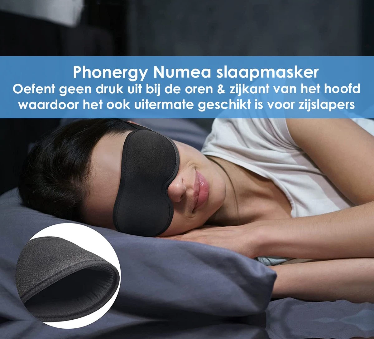 Phonergy Numea - Slaapmasker- Oogmasker- 3D Ergonomisch- Eco Traagschuim- Biologisch - 100% Verduisterend- Handgemaakt - Zwart 17 Phonergy Numea - Slaapmasker- Oogmasker- 3D Ergonomisch- Eco Traagschuim- Biologisch - 100% Verduisterend- Handgemaakt - Zwart - Afbeelding 15