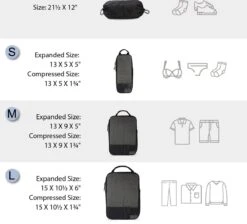 Bagsmart Packing Cubes Compressie Cubes - Set Van 6 - Zwart -Voyago Winkel 1200x1087 11