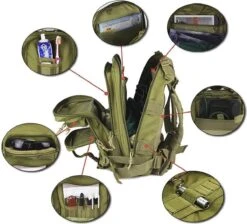 Tactical Backpack 30 L | Tactische Rugzak | Sport - School - Werk | Marine Groen - Backpack US Assault Molle Large - Rugzak -Marine Groen - 30 L -Voyago Winkel 1200x1089 2