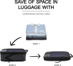 Bagsmart Packing Cubes Compressie Cubes - Set Van 6 - Zwart -Voyago Winkel 1200x1092 16