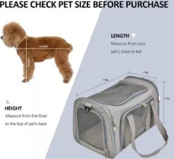 Merkloos - Reistas - Carrier - Transporttas - Huisdiertas Schoudertas - Huisdier Kat Vervoer - Kattentas Hondendraagtas Transport Meenemen Vakantie - Hondendrager - Kat - Hond - Grijs -Voyago Winkel 1200x1093 5