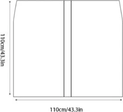 Kledingrekhoes 110cm/Kledinghoes/Kledinghoezen/Clothing Protective Bags/Travel Clothing Bags/Kledingstandaard Beschermhoes/Afdekhoes Met Klittenband/110cm X 110cm/ Waterdicht Kledingrek Hoes -Voyago Winkel 1200x1094 51