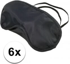 Merkloos Slaapmasker Zwart 6 Stuks -Voyago Winkel 1200x1097 7