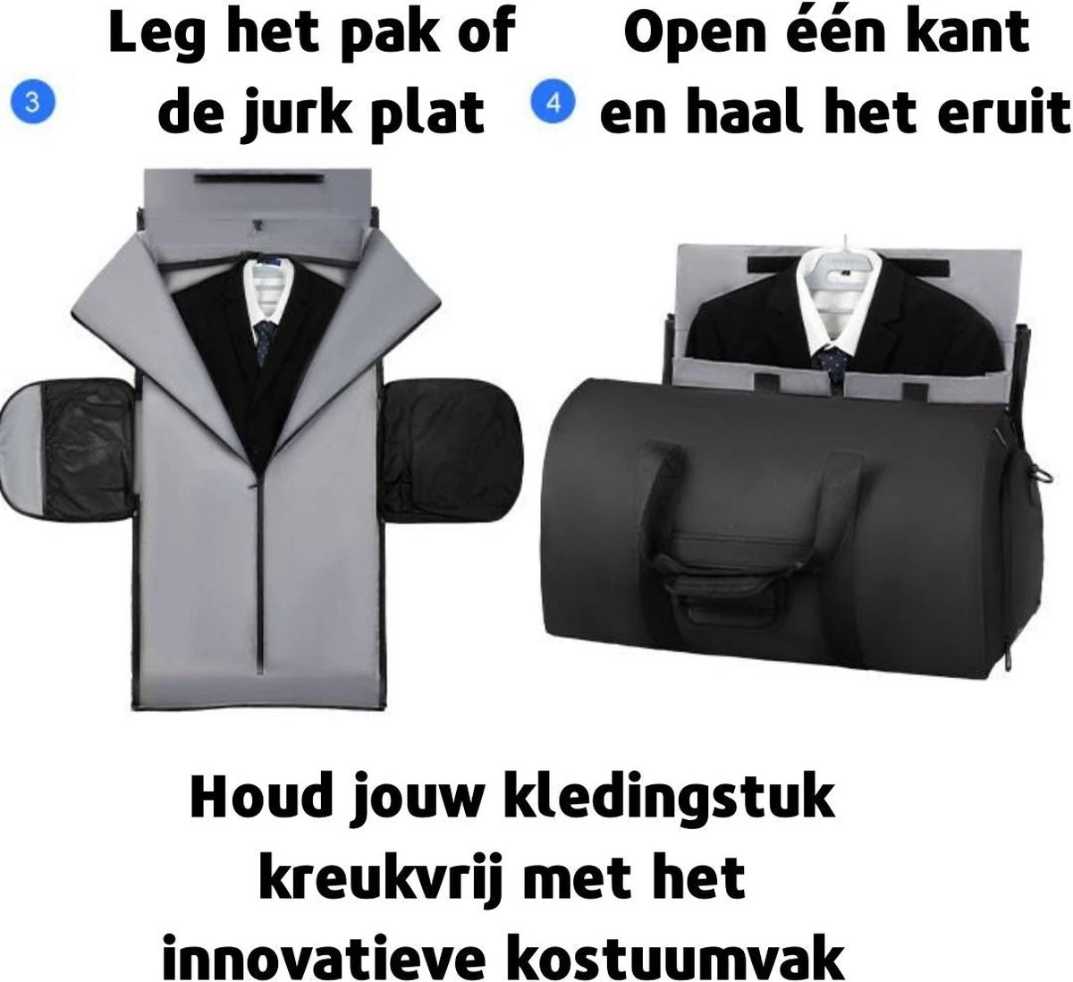 Mark Ryden Reistas – Weekendtas – Reistassen – Tas Voor Dames En Heren – Reistas Handbagage – Weekend Tas – Duffel Bag Waterdicht – Kostuumtas 5 Mark Ryden Reistas – Weekendtas – Reistassen – Tas Voor Dames En Heren – Reistas Handbagage – Weekend Tas – Duffel Bag Waterdicht – Kostuumtas - Afbeelding 3