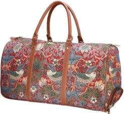 Signare - Weekendtas Met Wielen - Gobelin - Strawberry Thief Red - William Morris -Voyago Winkel 1200x1098 5