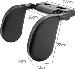 ADSafety – Hoofdsteun Auto – Nekkussen – Hoofdkussen Kinderen & Volwassenen – Neksteun – Autokussen – Veiligheid – Verstelbaar – Zwart -Voyago Winkel 1200x1099 10