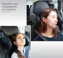 Proud Essentials - Hoofdsteun Auto - Neksteun - Hoofdkussen - Kinderen En Volwassenen -Verstelbaar - Zwart -Voyago Winkel 1200x1103 10