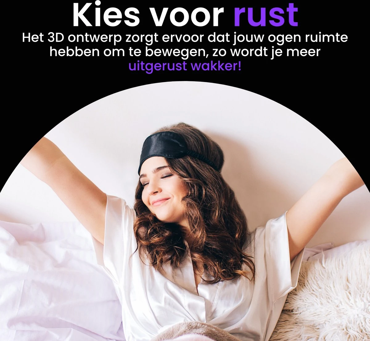 Slaapmasker Wimperextensions - 100 % Verduisterend - Slaapmasker Vrouwen Voor Zijslapers - 100% Zijde - Oogmasker Wallen 6 Slaapmasker Wimperextensions - 100 % Verduisterend - Slaapmasker Vrouwen Voor Zijslapers - 100% Zijde - Oogmasker Wallen - Afbeelding 4