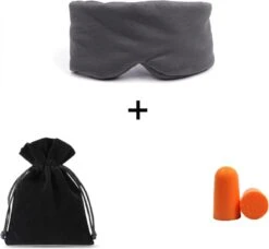 Lopoleis Slaapmasker – Oogmasker – Slaap Oordopjes – 3D – 100% Verduisterend – Slaap – Masker – Cadeau – Grijs -Voyago Winkel 1200x1106 13