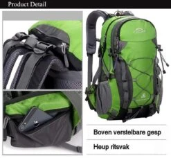 Merkloos Backpack - Outdoor Local Lion - Rugzak - 40 Liter - Zwart -Voyago Winkel 1200x1107 8