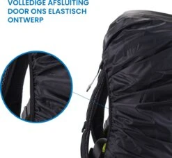YONO Regenhoes Backpack Waterdicht - Reflecterende Rugzak Hoes Vliegtuig - Flightbag - 71 Tot 80 Liter - Zwart - XXL -Voyago Winkel 1200x1108 11