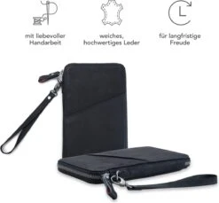 DONBOLSO Travel Organiser Orlando 2021 I Premium Lederen Paspoortkoffer I Paspoortkoffer Voor Paspoort, ID, Boarding Cards, Reisdocumenten I Paspoortkoffer I Vintage Zwart -Voyago Winkel 1200x1111 20