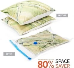 UP / 4x Vacuümzakken Maat M / 50 X 60 Tegen Stof, Vocht, Schimmels / Vacumeerzakken / Herbruikbare Reiszakken / Opbergzakken Kleding -Voyago Winkel 1200x1111 25