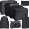 Naro Packing Cubes - 8 Delig - Koffer Organizer - Backpack Organizer - Baggage Organizers - Cubes Compression - Compression Cube - Reistassen - Zwart -Voyago Winkel 1200x1112 13