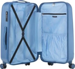CarryOn Skyhopper Handbagage En Beautycase - 55cm TSA Trolley En Make-up Koffer - Blauw -Voyago Winkel 1200x1112