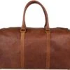 Fana Bags Leren Weekendtas Cognac - Leren Reistas - Grote Reistas Leder - Cadeau Mannen - Reistas/Weekendtas/Sporttas Echt Leer - Duffel Bag -Voyago Winkel 1200x1113 2