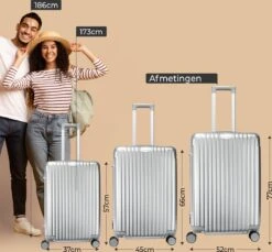 Royal Swiss - Reis Koffer - 66cm - Cijferslot- Lichtgewicht Koffer - 4 Wielen- Zilver -Voyago Winkel 1200x1114 45