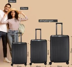 Royal Swiss - Reis Koffer - 76cm - Cijferslot- Lichtgewicht Koffer - 4 Wielen- Zwart -Voyago Winkel 1200x1114 46