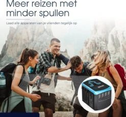 Bolke Reisstekker - Universele Wereldstekker - USB Poorten - UK / AU / EU / US - 5 In 1 -Voyago Winkel 1200x1116 5