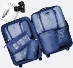 BOTC Packing Cubes Set 9-delig - Kleding Organizer Set Voor Koffer En Backpack - Bagage Organizers - Blauw -Voyago Winkel 1200x1117 7