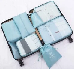 Merkloos Packing Cubes Set 7-Delig - Kleding Organizer Voor Koffers, Tassen En Backpack - Turquoise -Voyago Winkel 1200x1119 12