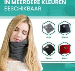 HMerch™ Reiskussen Voor Auto En Vliegtuig – Neck Travel Pillow - Nekkussen - Hoofdkussen Voor Nekklachten – Neksteun - Reisaccessoires - Zwart -Voyago Winkel 1200x1121 5