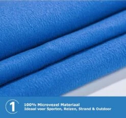 TravelGuru Microvezel Reis Handdoek Set Van 2x Large (85 * 150cm) - Sneldrogende Lichtgewicht Microvezel Handdoek Ideaal Voor Sporten, Reizen, Outdoor & Strand - Microfiber Travel Towel - XL - Blauw -Voyago Winkel 1200x1121 6