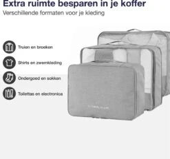 Packing Cubes Set 7 Stuks - Reis Organizer Koffer En Backpack - Grijs -Voyago Winkel 1200x1124 16
