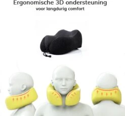 SVH Company Premium Nekkussen Met Gratis Slaapmasker En Oordoppen – Ergonomische Memory Foam Reiskussen Voor Op Reis – Auto Vliegtuig Reis Nek Kussen Travel Pillow – Zwart -Voyago Winkel 1200x1124 20