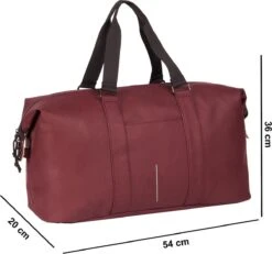 New Rebels® Mart Weekender - Weekendtas - Reistas - Waterafstotend - Polyurethaan- Burgundy -Voyago Winkel 1200x1124 8