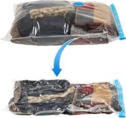 Naturn Living™ Vacuumzakken Kleding - 50 X 70 Cm | Vacuumzak Transparant | Herbruikbare Opbergzakken Voor Kleding En Dekbedden | Stof En Watervrije Reiszakken Voor Kleding -Voyago Winkel 1200x1125 15