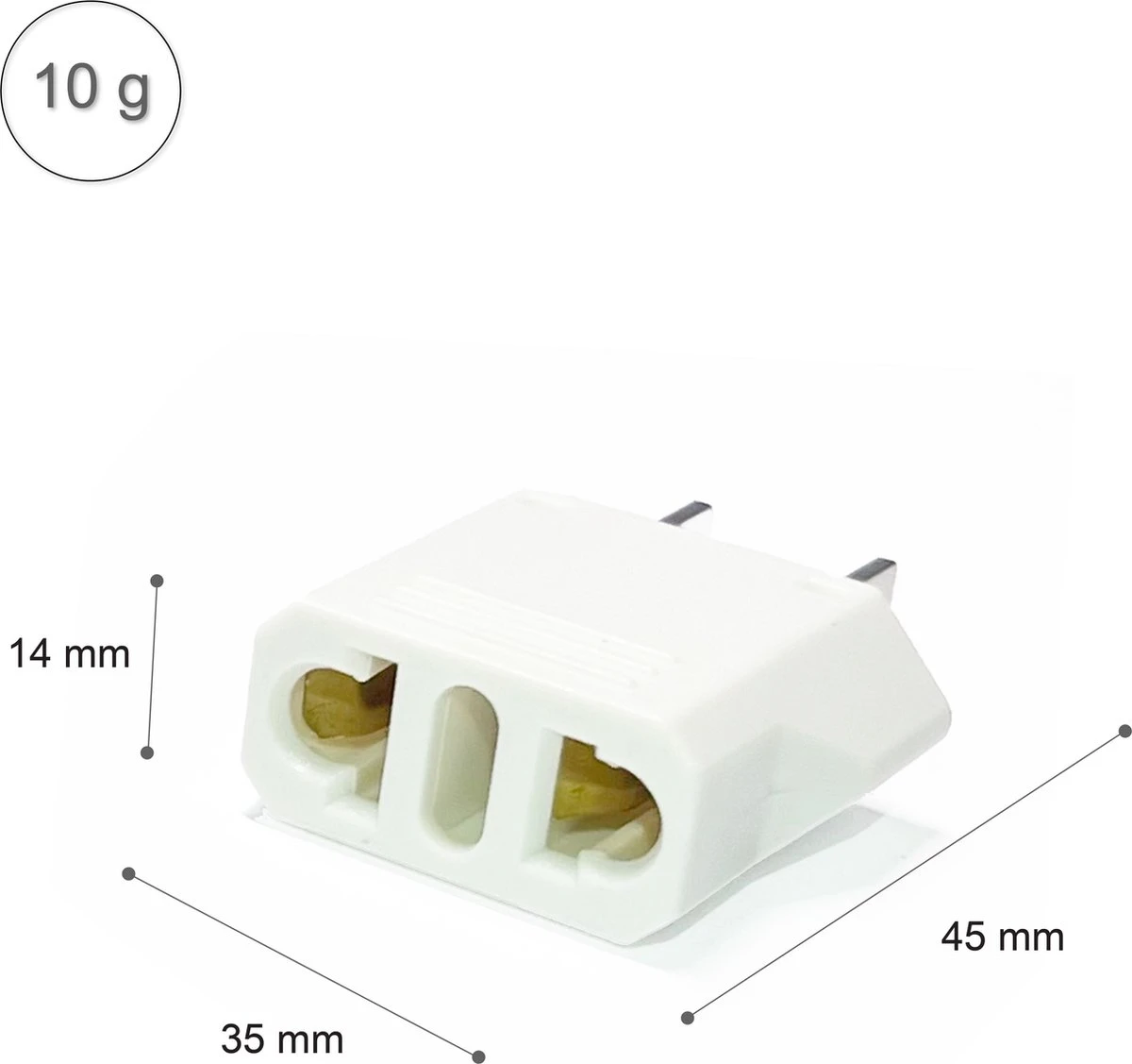 Colorful Sun® Universele Wereldstekker - Amerika, China - Reisstekker Type A & B - 1 Stuk - Europa(EU), Italië(IT), Brazilië(BR) Naar USA, VS, Amerika, Canada, Mexico, Japan En China - Gratis Kabel Organiser - Wit 8 Colorful Sun® Universele Wereldstekker - Amerika, China - Reisstekker Type A & B - 1 Stuk - Europa(EU), Italië(IT), Brazilië(BR) Naar USA, VS, Amerika, Canada, Mexico, Japan En China - Gratis Kabel Organiser - Wit - Afbeelding 6